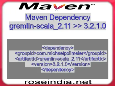Maven dependency of gremlin-scala_2.11 version 3.2.1.0