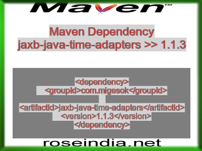 Maven dependency of jaxb-java-time-adapters version 1.1.3