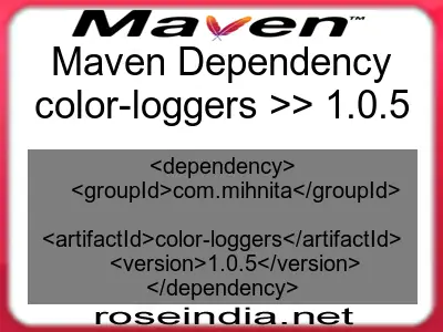 Maven dependency of color-loggers version 1.0.5