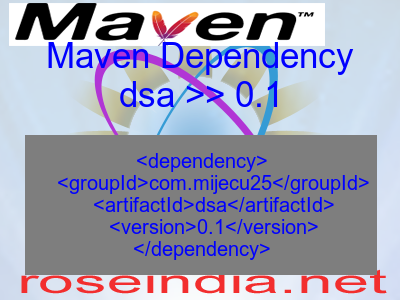 Maven dependency of dsa version 0.1