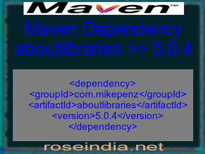 Maven dependency of aboutlibraries version 5.0.4