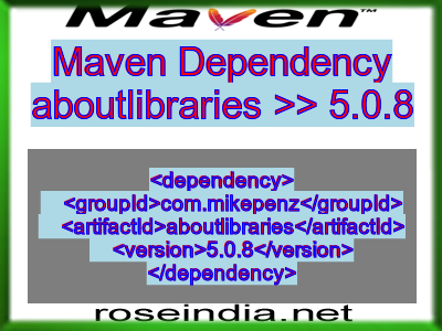 Maven dependency of aboutlibraries version 5.0.8
