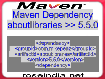 Maven dependency of aboutlibraries version 5.5.0