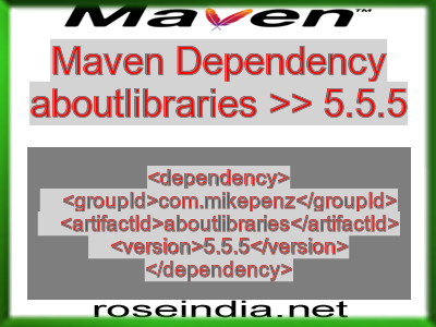 Maven dependency of aboutlibraries version 5.5.5