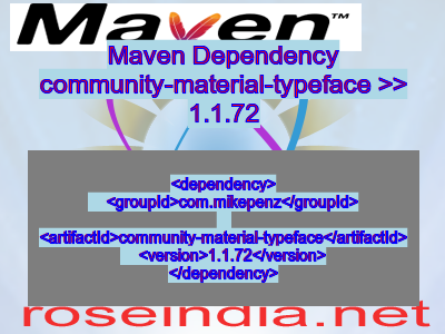 Maven dependency of community-material-typeface version 1.1.72