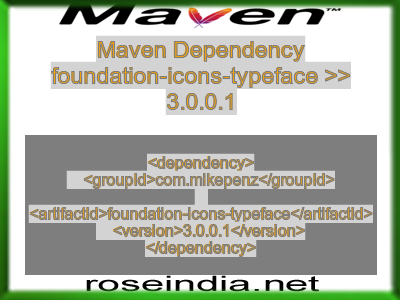 Maven dependency of foundation-icons-typeface version 3.0.0.1