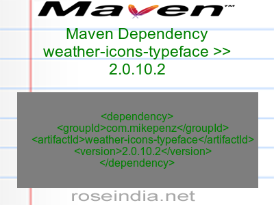 Maven dependency of weather-icons-typeface version 2.0.10.2