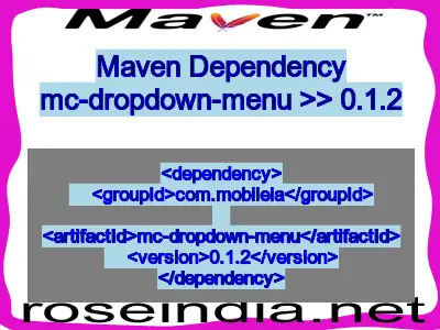 Maven dependency of mc-dropdown-menu version 0.1.2