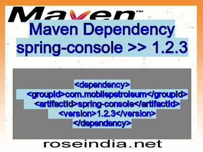 Maven dependency of spring-console version 1.2.3