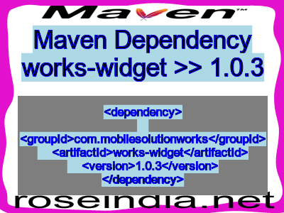 Maven dependency of works-widget version 1.0.3