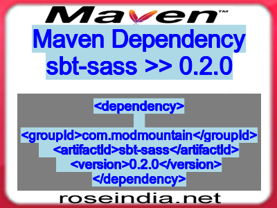 Maven dependency of sbt-sass version 0.2.0
