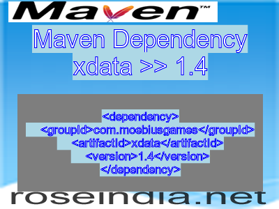 Maven dependency of xdata version 1.4