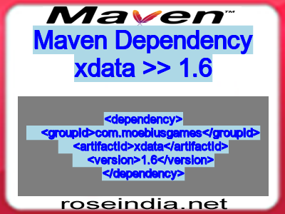 Maven dependency of xdata version 1.6