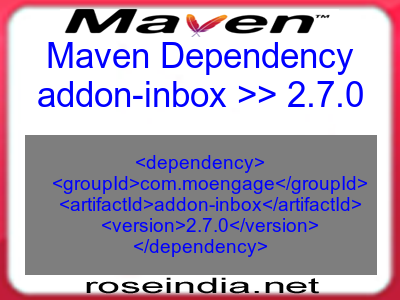 Maven dependency of addon-inbox version 2.7.0