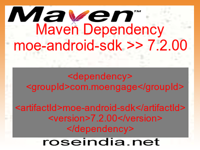 Maven dependency of moe-android-sdk version 7.2.00