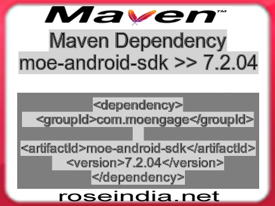 Maven dependency of moe-android-sdk version 7.2.04