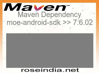 Maven dependency of moe-android-sdk version 7.6.02