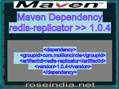 Maven dependency of redis-replicator version 1.0.4