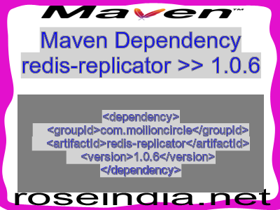 Maven dependency of redis-replicator version 1.0.6