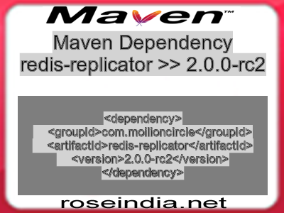 Maven dependency of redis-replicator version 2.0.0-rc2