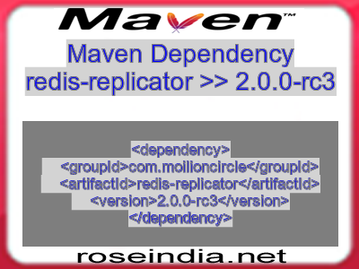 Maven dependency of redis-replicator version 2.0.0-rc3
