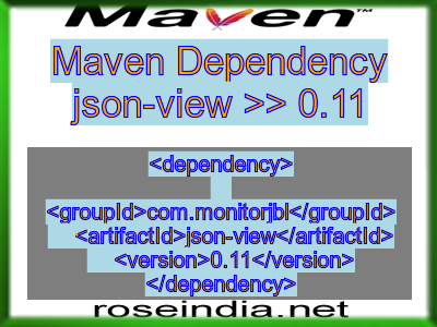 Maven dependency of json-view version 0.11