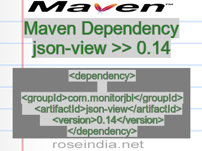 Maven dependency of json-view version 0.14