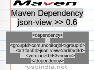 Maven dependency of json-view version 0.6