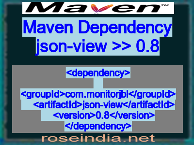 Maven dependency of json-view version 0.8