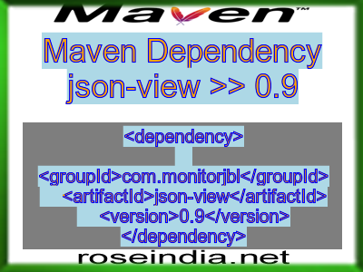 Maven dependency of json-view version 0.9