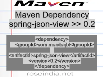 Maven dependency of spring-json-view version 0.2