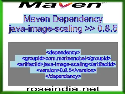 Maven dependency of java-image-scaling version 0.8.5