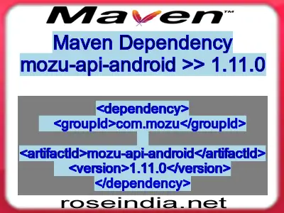 Maven dependency of mozu-api-android version 1.11.0