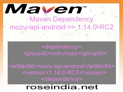 Maven dependency of mozu-api-android version 1.14.0-RC2