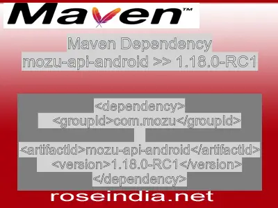 Maven dependency of mozu-api-android version 1.18.0-RC1