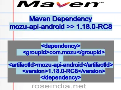Maven dependency of mozu-api-android version 1.18.0-RC8