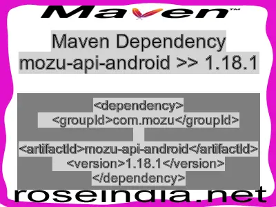 Maven dependency of mozu-api-android version 1.18.1