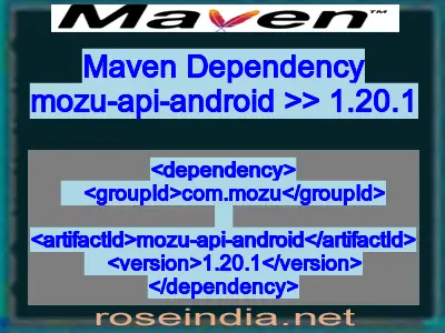 Maven dependency of mozu-api-android version 1.20.1
