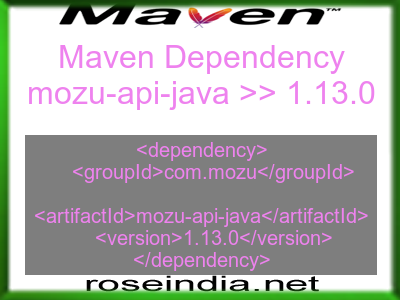 Maven dependency of mozu-api-java version 1.13.0
