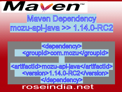Maven dependency of mozu-api-java version 1.14.0-RC2