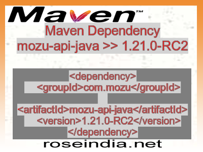 Maven dependency of mozu-api-java version 1.21.0-RC2
