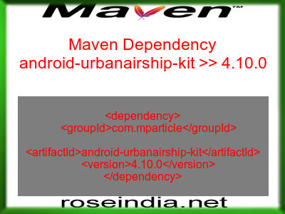 Maven dependency of android-urbanairship-kit version 4.10.0