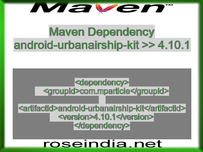 Maven dependency of android-urbanairship-kit version 4.10.1