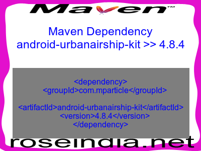 Maven dependency of android-urbanairship-kit version 4.8.4