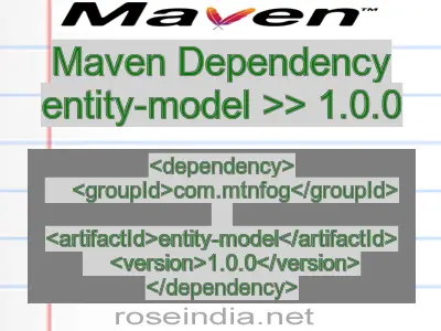 Maven dependency of entity-model version 1.0.0