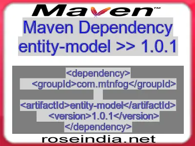 Maven dependency of entity-model version 1.0.1