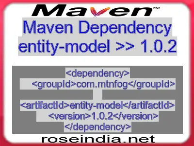 Maven dependency of entity-model version 1.0.2