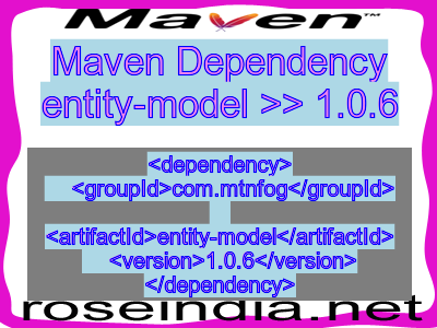 Maven dependency of entity-model version 1.0.6