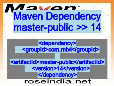 Maven dependency of master-public version 14