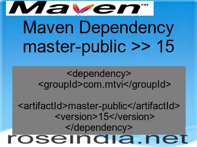 Maven dependency of master-public version 15